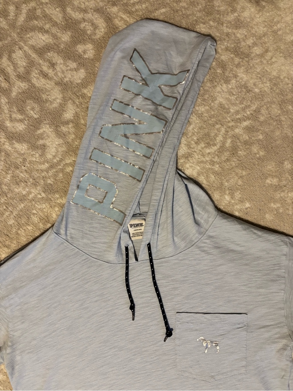 PINK Victoria's Secret - hooded lightweight long-sleeved top set - Picture 11 of 16